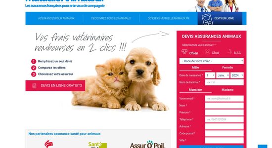 capture écran du site http://mutuelleanimaux.fr/