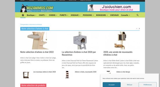 capture écran du site http://www.nozanimos.com/