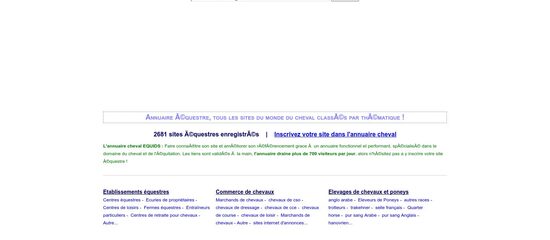 capture écran du site http://www.equids.com/